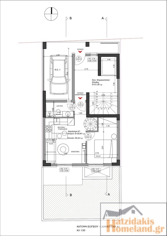 (For Sale) Residential Apartment || Piraias/Piraeus - 50 Sq.m, 2 Bedrooms, 125.000€ 